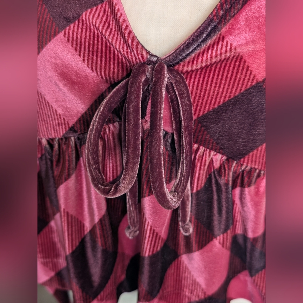 NWT Anthropologie Maeve Velvet Babydoll Top, Size Small - Picture 7 of 9